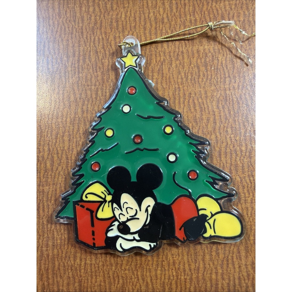 Vtg Kurt Adler Disney Mickey Mouse Christmas Ornament/Suncatcher Vintage